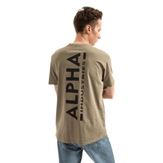 Alpha Industries  Pánske Tričko s krátkym rukávom Backprint T-M Hnedá S