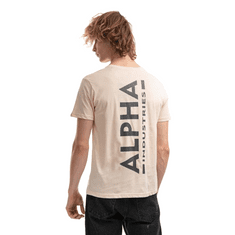 Alpha Industries  Pánske Tričko s krátkym rukávom Backprint T-B Béžová 2XL