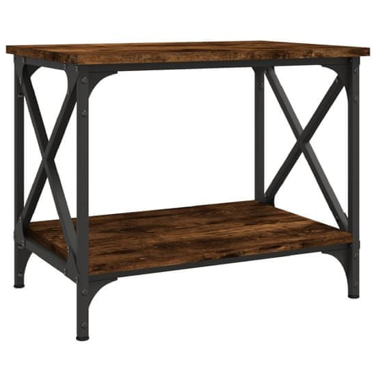 Vidaxl Príručný stolík hnedý dub 55x38x45 cm spracované drevo