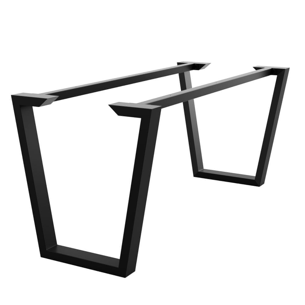 MetaloPro MetaloPro Stolové nohy kovové, stabilné stolové podnože, stolové nohy čierne, stolové podnože do jedálne - 120x70x72 cm