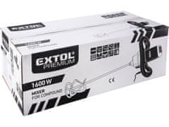 Extol Premium Miešadlo stavebných zmesí, dvojrýchlostný, 1600W MX 1600 DP