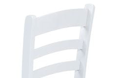 Autronic jedálenská stolička, biela/sedák drevený AUC-004 WT