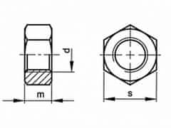 STREFA Matica DIN 934 6 M3,5 ZB - šesťhranná, metrický závit - balenie 1000 ks