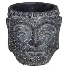 Dekorstyle Cementový Buddha kvetináč antracit