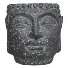 Dekorstyle Cementový Buddha kvetináč antracit