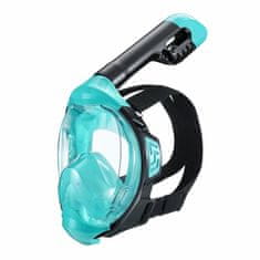 AGAMA Celotvárová maska na šnorchlovanie LENNY S/M modrá aqua