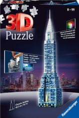 Ravensburger Svietiace 3D puzzle Nočná edícia Chrysler Building 216 dielikov