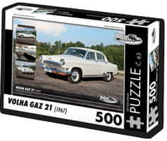 RETRO-AUTA© Puzzle č. 63 Volga GAZ 21 (1967) 500 dielikov