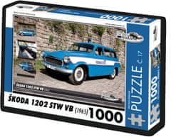 RETRO-AUTA© Puzzle č. 17 Škoda 1202 STW VB (1965) 1000 dielikov