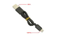 SEFIS nabíjací dátový kábel s konektormi USB-A a Lightning 29cm čierny