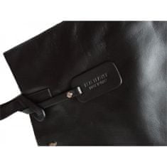 Vera Pelle Kabelky každodenné čierna Shopper Bag Genuine Leather A4