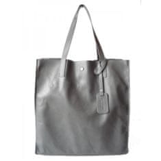 Vera Pelle Kabelky každodenné sivá Shopper Bag Genuine Leather A4