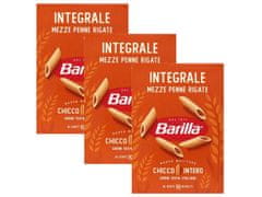 Barilla BARILLA Integrale Mezze Penne Rigate - Celozrnné trubice cestoviny, penne cestoviny 500g 3 paczki