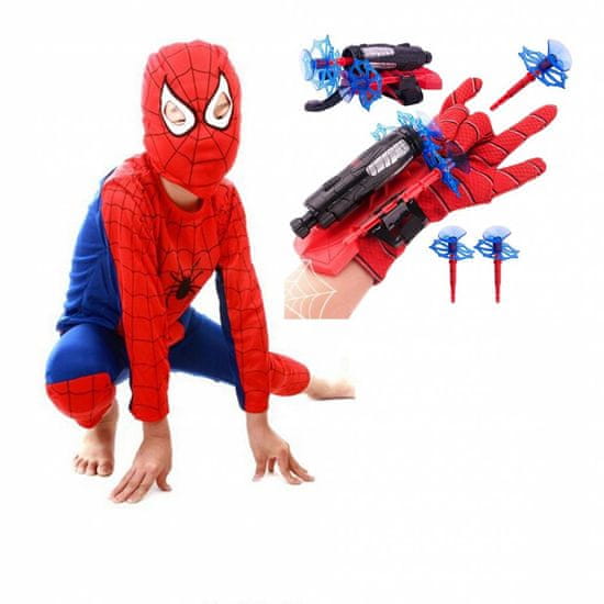 bHome Detský kostým Spiderman s vystrelovákom 110-122 M