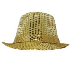 Guirca Párty klobúk zlatý s trblietkami