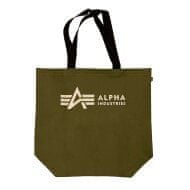 Alpha Industries  Shopping Bag Nákupná taška Zelená ohne