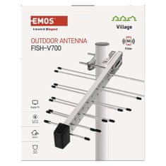 EMOS Anténa univerzálna VILLAGE FISH–V700, DVB-T2, filter LTE/4G/5G