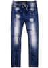Pánske džínsové nohavice Andreredin tmavo jeansová L
