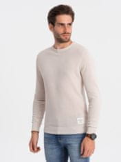 OMBRE Klasický pánsky sveter Avawr béžová XL