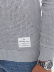 OMBRE Klasický pánsky sveter Avawr svetlo šedá XL