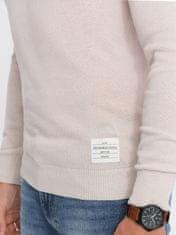 OMBRE Klasický pánsky sveter Avawr béžová XL