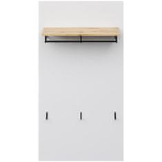 nabbi Vešiakový panel Neston HP - biela / dub wotan