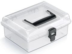 nabbi Plastový úložný box NUF2L - priehľadná / čierna