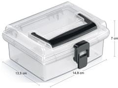 nabbi Plastový úložný box NUF1L - priehľadná / čierna