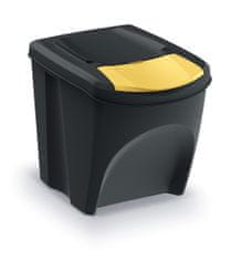 nabbi Odpadkový kôš na triedený odpad (3 ks) IKWB25S3 25 l - čierna / kombinácia farieb