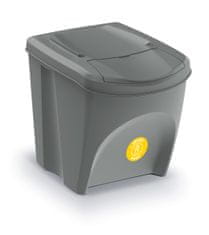 nabbi Odpadkový kôš na triedený odpad (4 ks) IKWB25S4 25 l - sivý kameň