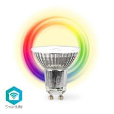 Nedis WIFILRC10GU10 - SmartLife LED žiarovka | Wi-Fi | GU10 | 345 lm | 4,9 W | RGB / Warm to Cool White | Android/IOS, F