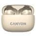 Canyon OnGo 10 ANC, TWS-10 ANC+ENC slúchadlá s mikrofónom, BT V5.3 BT8922F, púzdro 500mAh+40mAh, Quick charge, béžová