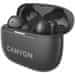 Canyon OnGo 10 ANC, TWS-10 ANC+ENC slúchadlá s mikrofónom, BT V5.3 BT8922F, púzdro 500mAh+40mAh, Quick charge, sivá