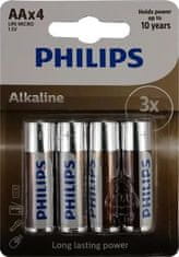 Philips Batéria LR6A4B/10 Alkalické AA 4ks