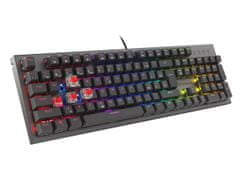 Genesis herná mechanická klávesnica THOR 303/RGB/Outemu Red/Drôtová USB/SK-SK layout/Čierna