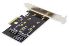 Digitus M.2 NGFF / NVMe SSD PCIexpress Add-On karta podporuje B, M a B + M Key, veľkosť 80,60,42 a 30 mm