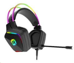 Canyon Herný headset Darkless GH-9A, RGB podsvietenie, USB + 3.5mm jack, 2m kábel, čierny