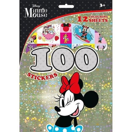 Minnie - 100 samolepiek s omaľovánkovými listami