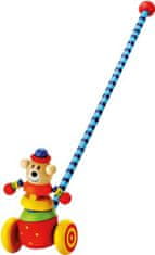 Drevená ťahacia hračka: Medveď na tyči