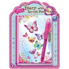 Alltoys Mini denník s tajným perom motýlikovia