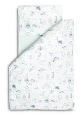 Sensillo Bielizeň posteľná 3-dielne morské zvieratká Light blue bavlna 120x60 cm