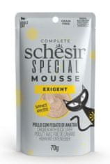 Schesir Cat vrecko Special Mousse Exigent kura/pečeň70g