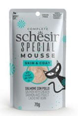 Schesir Cat vrecko Special Mousse Skin&Coat los/kur 70g