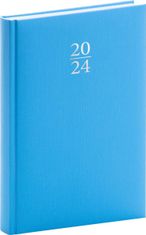 Diár 2024: Capys - modrý, denný, 15 × 21 cm