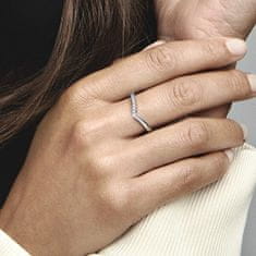 Pandora Jemný strieborný prsteň so zirkónmi Timeless 192394C01 (Obvod 50 mm)