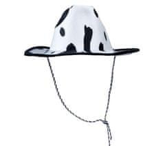 Guirca Dámsky kovbojský klobúk bielo-čierny