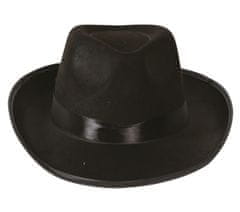 Guirca Dámsky mafiánsky klobúk čierny s mašľou