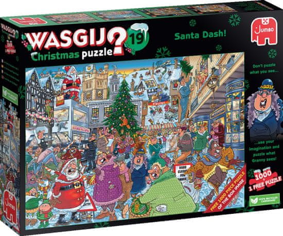 Jumbo Puzzle WASGIJ Christmas 19: Santa chváta! 2x1000 dielikov