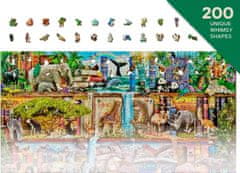 Wooden city Drevené puzzle Úžasné kráľovstvo zvierat 2v1, 4000 dielikov
