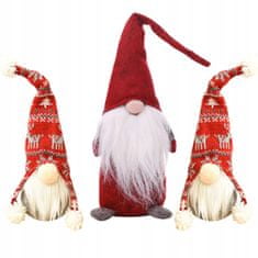 MUVU Sada vianočných trpaslíkov, sada 3 kusov, vianočné ozdoby, škriatok, elf, trpaslík